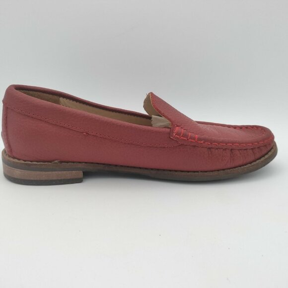 Marc Joseph Loafers Women's 5 EU 35 Slip On Red Leather Comfort Flats Career - Picture 2 of 15